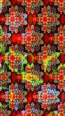 Egzotik çiçekler, kırmızı ve siyah renkler üzerine botanik, parlak klasik doğa. Klasik tropikal doğal elementlerin suluboya seti. Raster illüstrasyonu.