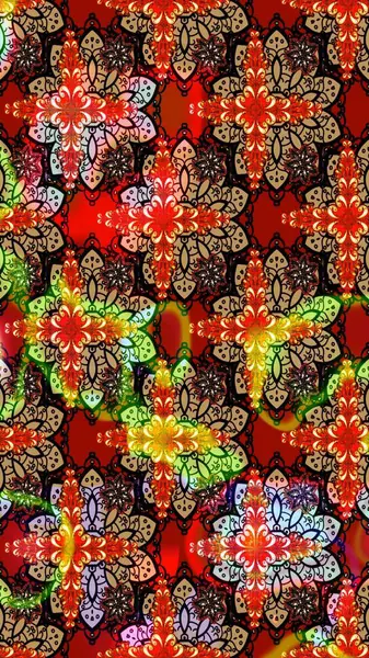 Egzotik çiçekler, kırmızı ve siyah renkler üzerine botanik, parlak klasik doğa. Klasik tropikal doğal elementlerin suluboya seti. Raster illüstrasyonu.