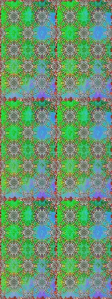 Design gift wrapping paper, greeting cards, posters and banner design. Raster flat flowers seamless pattern. Flowers on green and blue colors.