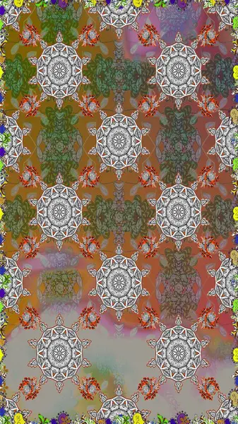 Raster illüstrasyonu. Küçük çiçekteki sevimli çiçek deseni. Modaya uygun kumaş deseni. Kusursuz Tony kumaş deseni.