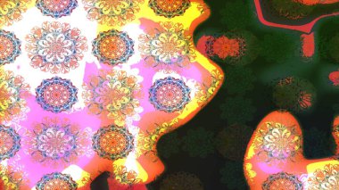 Raster illüstrasyonundaki çiçek desenli çizim. Renkli Yaz Temalı eskiz kalıbı. Düz Çiçek Elementleri Tasarımı. Gri ve pembe renkte çiçekler.