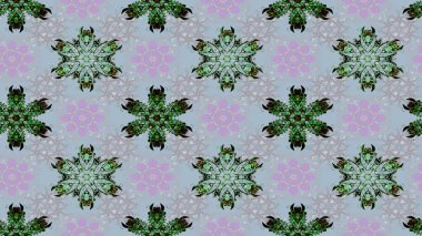 Çiçekli eskiz deseni. Suluboya çizimi. El çizimi. Gri ve mavi renkte çiçekler.