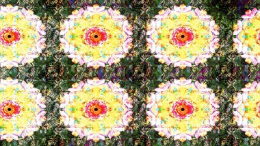 Şirin karalamalı çiçek desenli çizim. Raster illüstrasyonu. Raster illüstrasyonu. Çizim stili tarafsız ve yeşil renklerde. El yapımı çiçek ve bitki koleksiyonu.