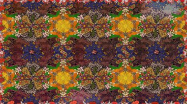 Klasik çiçek desenli. Yumuşak fayans. Raster 'ın taze dokusu. Yumuşak pamuk tasarımı. Paketleme, tekstil, duvar kağıdı için çiçek arkaplanı.