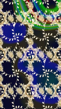 Çiçekli karalama şeklinde Raster çiçek deseni. Mavi renkli çiçekler. Nazik, sevimli çiçek arkaplanı..