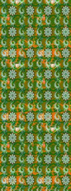 Renkli Bahar Teması eskiz kalıbı. Yeşil ve kahverengi renkli çiçekler. Düz Çiçek Elementleri Tasarımı. Raster illüstrasyonunda çiçek deseni çizimi.