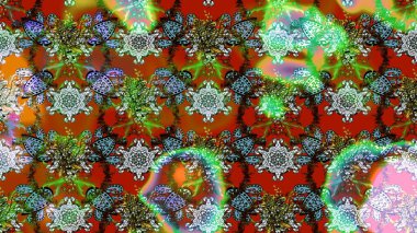 Renkli Bahar Teması eskiz kalıbı. Düz Çiçek Elementleri Tasarımı. Raster illüstrasyonundaki çiçek desenli çizim. Süslü kumaş deseni.