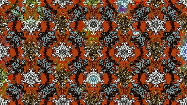 Tekstil için figür. Davetiye ve kartpostal tasarımı için dekoratif çiçek unsurları. Yapraklı çizim şekli. Şirin, zarif çiçekler Raster illüstrasyonu. Poster veya kapak için arkaplan.