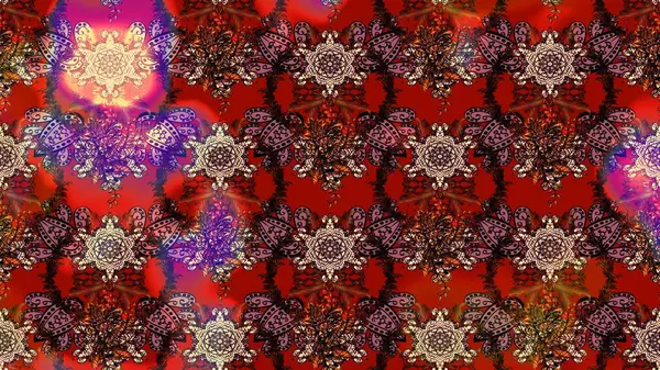 Raster illüstrasyonundaki çiçek desenli çizim. Suluboya tarzında kahverengi ve kırmızı renkte çiçekler.