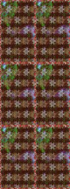 Kahverengi ve yeşil lale çiçekleriyle pürüzsüz bir desen. Doğal kozmetik ürünleri, parfüm, çiçekçi dükkanı için bahar ihalesi tasarımı. Karşılama ya da düğün geçmişi olarak kullanılabilir. Paket kağıdı için en iyisi..