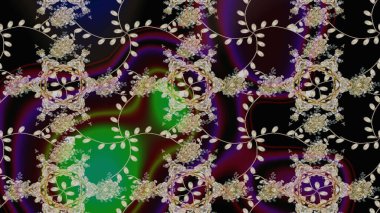 Çiçekli çiçek deseni, suluboya. Raster illüstrasyonu. Siyah renkli çiçekler. Düz Çiçek Elementleri Tasarımı. Renkli Bahar Teması çizim şablonu.