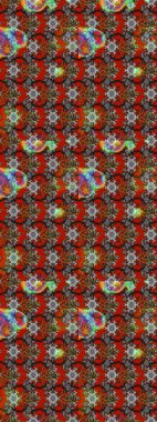 Raster illüstrasyonundaki çiçek desenli çizim. Gri ve kırmızı renkte çiçekler.