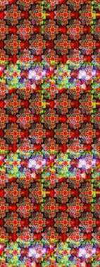 Çiçek ve yapraklı çiçek deseni. Raster illüstrasyonu. Küçük çiçekli şirin desen.