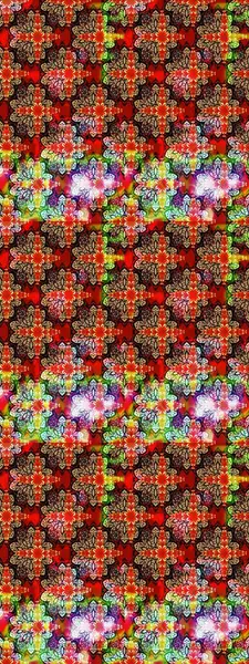 Çiçek ve yapraklı çiçek deseni. Raster illüstrasyonu. Küçük çiçekli şirin desen.