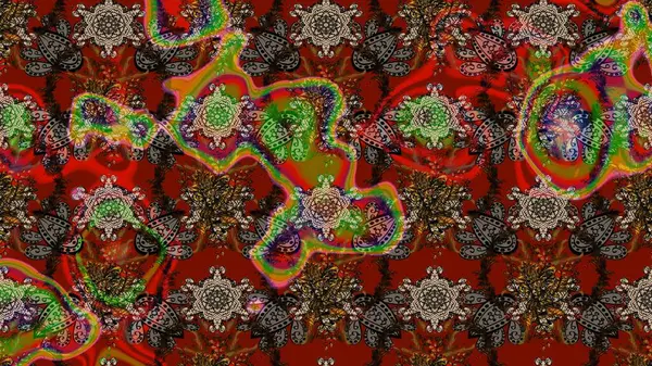 Çiçekler suluboya tarzında kahverengi ve kırmızı renklerde. Suluboya çizim kalıbı. Çiçek izi.