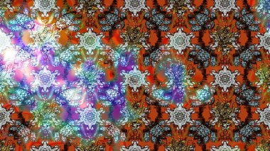 Küçük çiçekteki sevimli çiçek deseni. Raster illüstrasyonu. Kahverengi ve nötr renklerde yaz çiçekleri. Raster deseni.