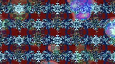 Manzaralı çiçek deseni. Sevgililer günü ve tebrik kartı konsepti için şık bir davetiye. Çiçek kompozisyonu, el boyası, hassas şablon. Üst görünüm, yumuşak mavi ve kırmızı renk biçimi.