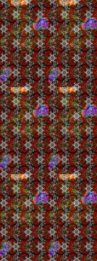 Çiçekli karalama şeklinde Raster çiçek deseni. Kahverengi ve gri renkli çiçekler. Nazik, narin çiçek arkaplanı.