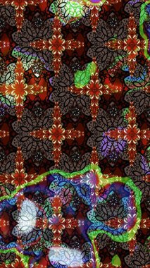 Raster illüstrasyonu. Küçük çiçekli yay deseni çiz. Suluboya tarzında kahverengi ve siyah renkler üzerine.