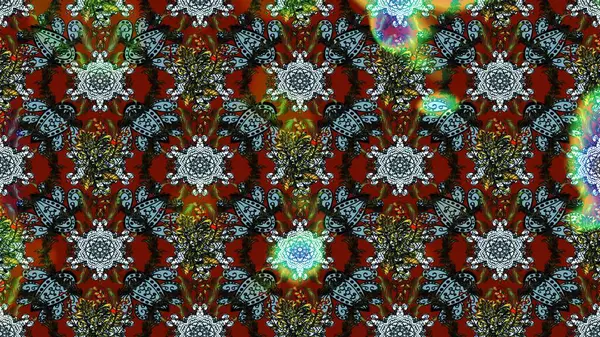 Gri ve kırmızı renkte çiçekler. Renkli Bahar Teması eskiz kalıbı. Düz Çiçek Elementleri Tasarımı. Raster illüstrasyonunda çiçek deseni çizimi.