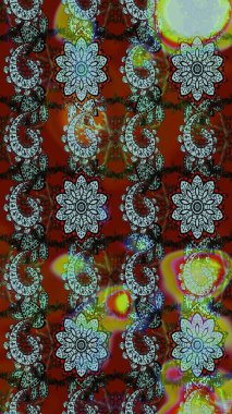 Çiçekli çiçek deseni, suluboya. Raster deseni. Küçük çiçekte güzel bir çiçek deseni..