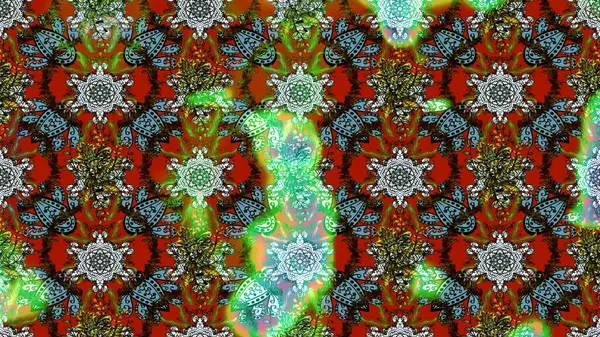 Moda baskıları için zarif bir şablon. Motley illüstrasyonu. Küçük renkli çiçekler. Küçük çiçekte güzel bir desen. Çiçekli bahar çiçekleri.