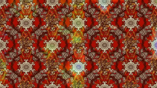 Nazik, sevimli çiçek arkaplanı. Kahverengi ve kırmızı renkte çiçekler. Raster çiçek desenli ve çiçekli..