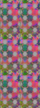 Tebrik kartı geçmişi, boyama kitabı, arkaplan ve tekstil için kullanılabilir. Etnik Mandala havlusu. Kusursuz süs izi. Raster Henna tarzı. Sınır Hindistan çiçek desenli paisley patentli.