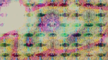 Renkli Bahar Teması eskiz kalıbı. Çiçeksel fantezi tasarımı ve parlak bir arka plan çizimi. Düz Çiçek Elementleri Tasarımı.