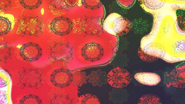 Çiçekler suluboya eskiz deseni. Raster Stili kumaş deseni.