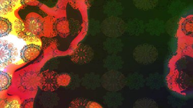 Çiçek deseni. Chichi 'nin kumaş kalıbını çiz. Renkli Bahar Teması eskiz kalıbı. Düz Çiçek Elementleri Tasarımı. Raster illüstrasyonu.