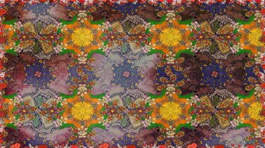 Kahverengi ve gri renkli çiçekler. Raster illüstrasyonu. Çiçek deseni. Kahverengi ve gri renkte çiçek çizimi. Şatafatlı bahar bahçesi dokusu.