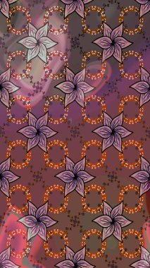 Çiçek kompozisyonu. Çiçek kolajı. Küçük çiçekte güzel bir desen var. Doğa. Çiçek arkaplan. Raster deseni. - Kahverengi çiçekler.