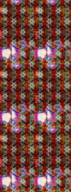 Eskiz arkaplan modeli. Suluboya, elle çizilmiş. Kahverengi ve kırmızı renklerde yaprakları olan yabani çiçekler. Raster illüstrasyonu.