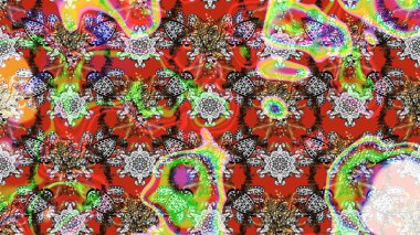 Kabile sanatı boho baskısı, klasik çiçek arkaplanı. Soyut etnik raster çizim kalıbı. Arkaplan dokusu, duvar kağıdı, gri ve nötr renklerde çiçek teması.