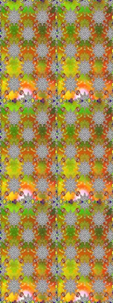 Gri ve turuncu renkli çiçekler suluboya tarzında. Raster illüstrasyonunda kusursuz çiçek deseni.