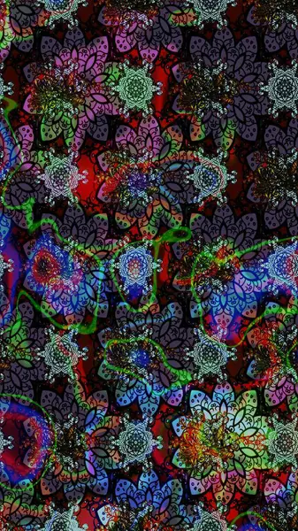 Hediye ambalaj kağıdı, tebrik kartları, posterler ve pankart tasarımı. Raster düz çiçek çizim deseni. Siyah ve mavi renkte çiçekler.