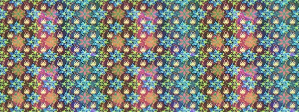 Çiçeksel elementlerle süslenmiş zarif raster dokusu. Küçük çiçekte hoş bir çiçek deseni var. Parlak çiçekli mavi ve kahverengi renkler üzerine soyut çizim deseni.