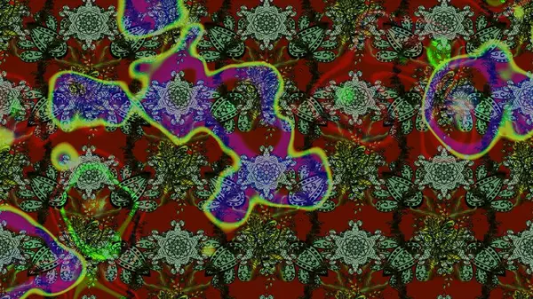 Yeşil ve kırmızı renkte çiçekler. Küçük çiçekte sevimli çiçek deseni var..