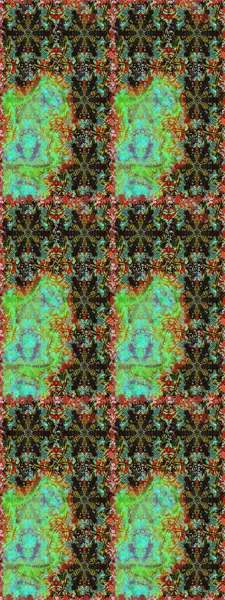 Geleneksel oryantasyon süsü. Klasik klasik klasik arka plan. Raster illüstrasyonu. Yeşil ve kahverengi renklerde altın elementlerle kusursuz desen. Kusursuz klasik raster altın desenli.