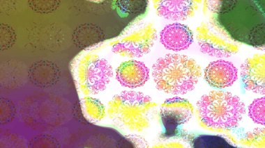 Raster illüstrasyonu. Tarafsız ve kahverengi renkli papatya deseni. Tarafsız ve kahverengi renklerde.