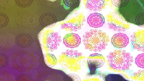 Raster illüstrasyonu. Tarafsız ve kahverengi renkli papatya deseni. Tarafsız ve kahverengi renklerde.