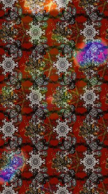 Nazik, narin çiçek arkaplanı. Çiçekli karalama şeklinde Raster çiçek deseni. Kahverengi ve gri renkte çiçekler.