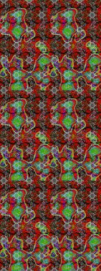 Varicolo Raster çizimi. Bir sürü soyut çiçekli tropik eskiz deseni. Küçük çiçekte sevimli çiçek deseni var..