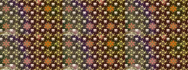 Raster illüstrasyonu. Çiçek desenli eskiz, darbeler, sıçramalar, yaz çiçekleri. Kahverengi renkte çiçekler.