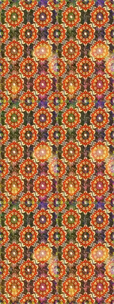 Kahverengi ve turuncu renklerde altın tekrarlayan elementlerle soyut arkaplan. Kusursuz oryantal klasik altın desen.