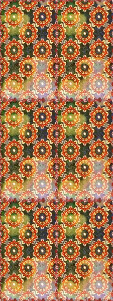 Barok tarzında altın çiçekli süs. Damask kusursuz yinelenen arkaplan. Doku arka planında altın duvar kâğıdı. Turuncu ve kahverengi renklerde altın element.