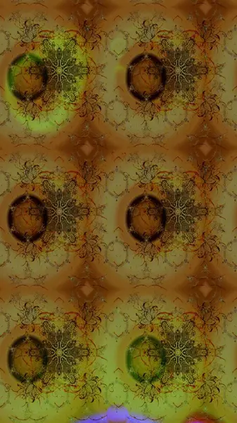 Küçük çiçekteki sevimli çiçek deseni. Raster illüstrasyonu. Raster deseni. Kahverengi ve yeşil renklerde yaz çiçekleri.