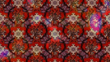 Elle çizilmiş. Doodle çiçekler ve dalları, otlar ve çiçekler. Güzel kumaş deseni. Raster illüstrasyon.