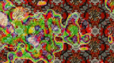 Robot resim. Küçük çiçekteki sevimli çiçek deseni. Raster illüstrasyonu.